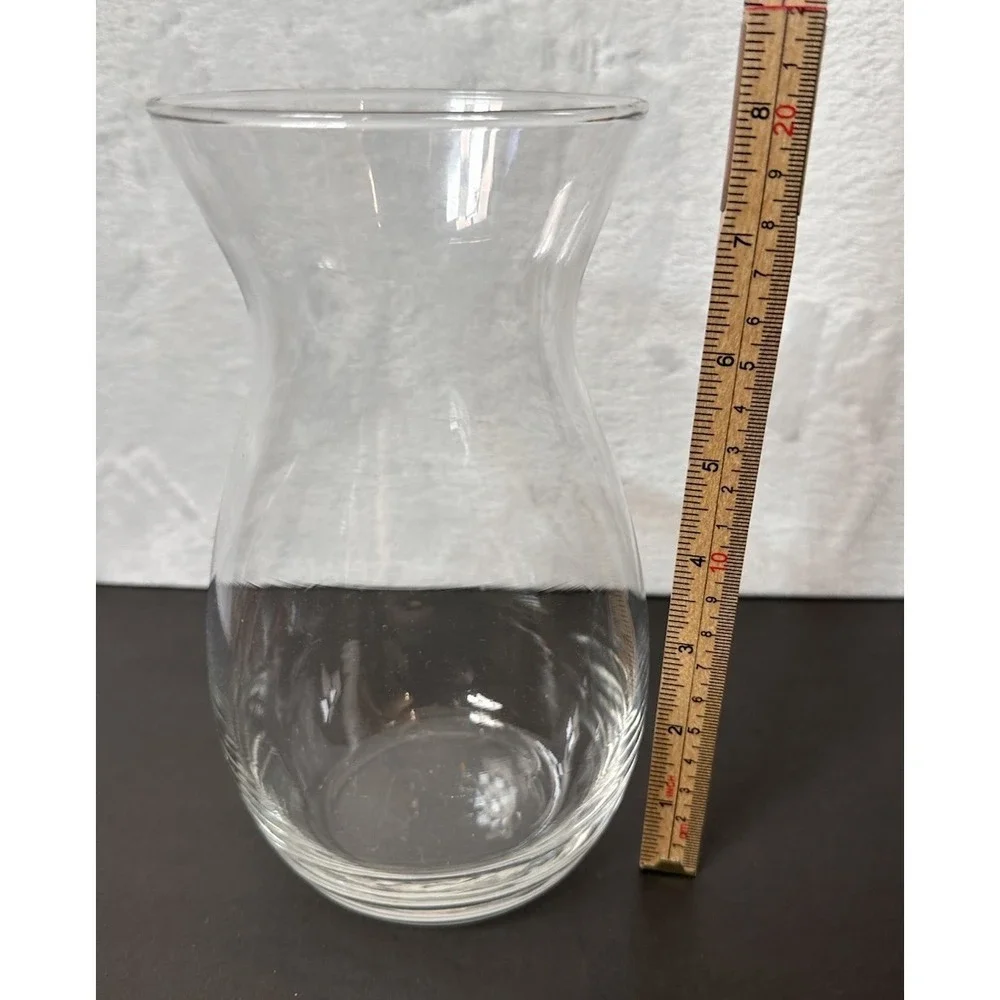 Clear Glass Floral Flower Vase  